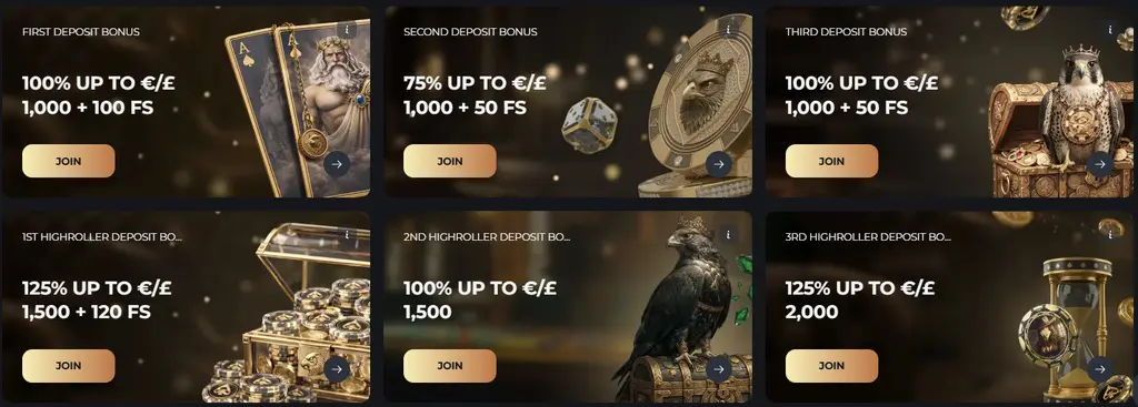 Falcon Casino Online welcome bonuses and promotional offers available for UK players.